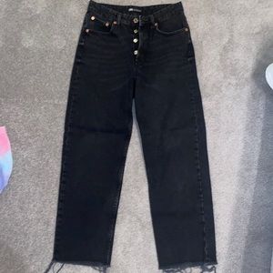 Zara High Rise Wide Leg Jeans